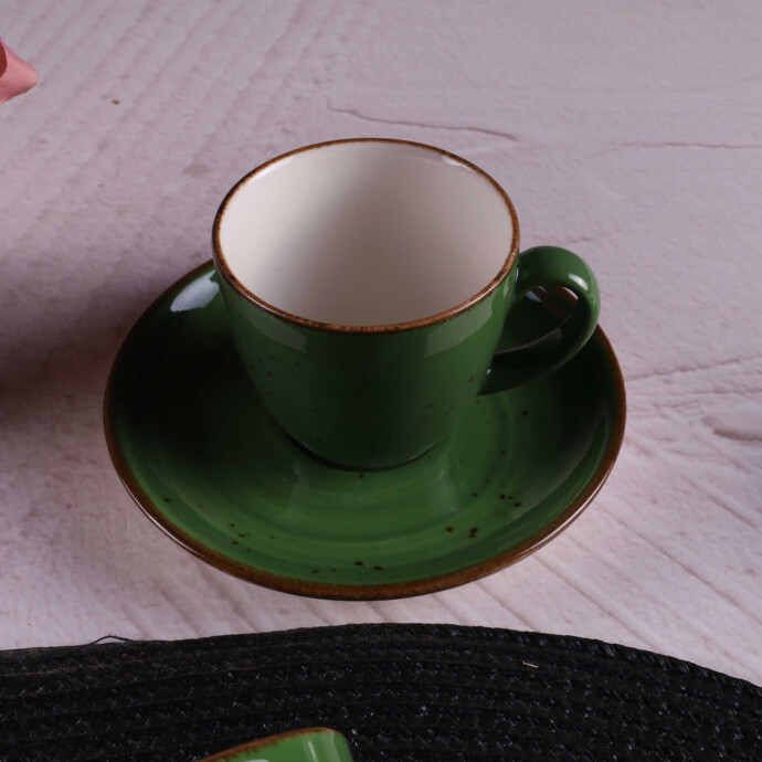 Çağla Yeşil 6 Kişilik Kahve Fincan Takımı - R90 - TULÜ PORSELEN (1)