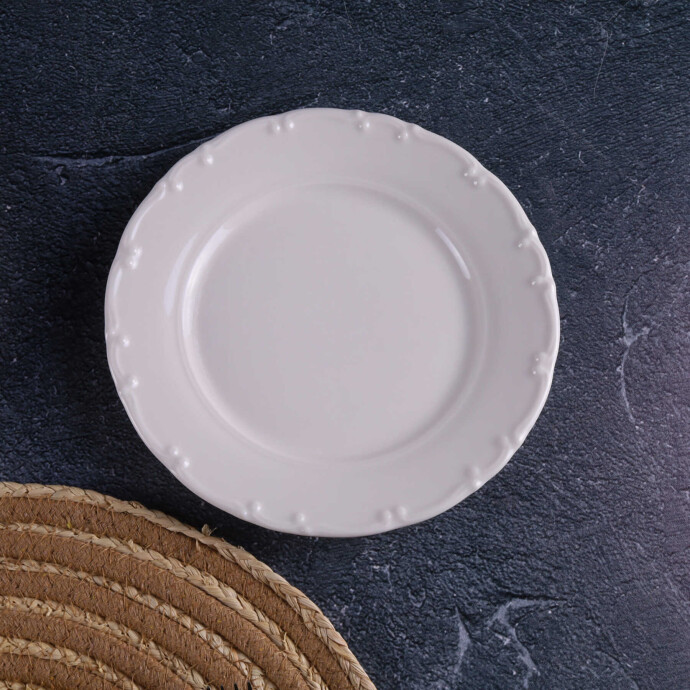 Liana Krem 6 Adet 19 Cm Pasta Tabağı - TULÜ PORSELEN (1)